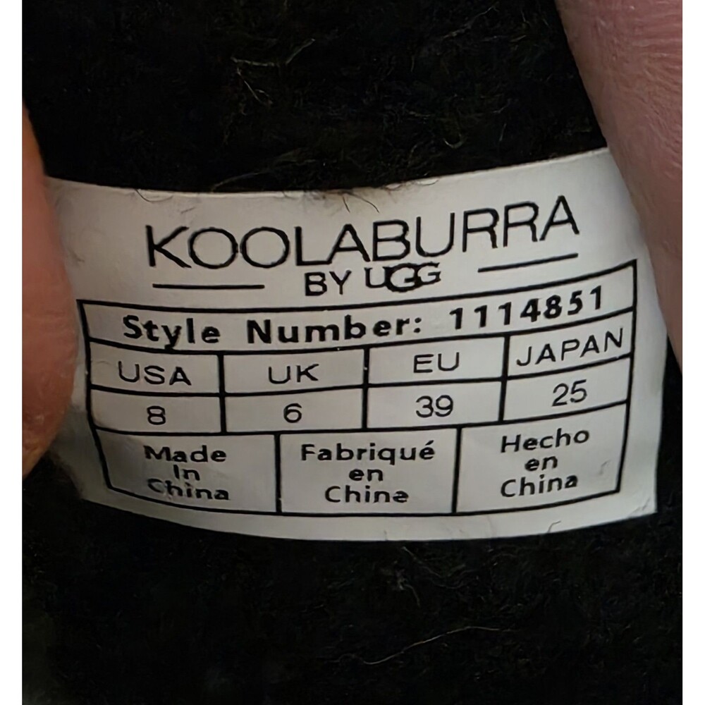 UGG Koolaburra Koola Mini II Boot Short Size 8 Black NWOT Warm Trendy Chunky - Picture 3 of 10